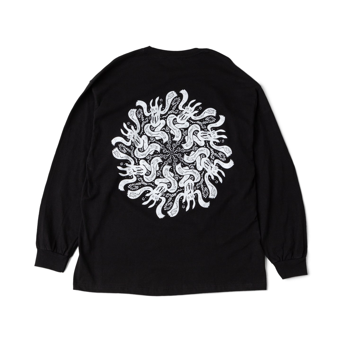 Screen Printed Long Sleeve Tee/曼荼羅雲元三式