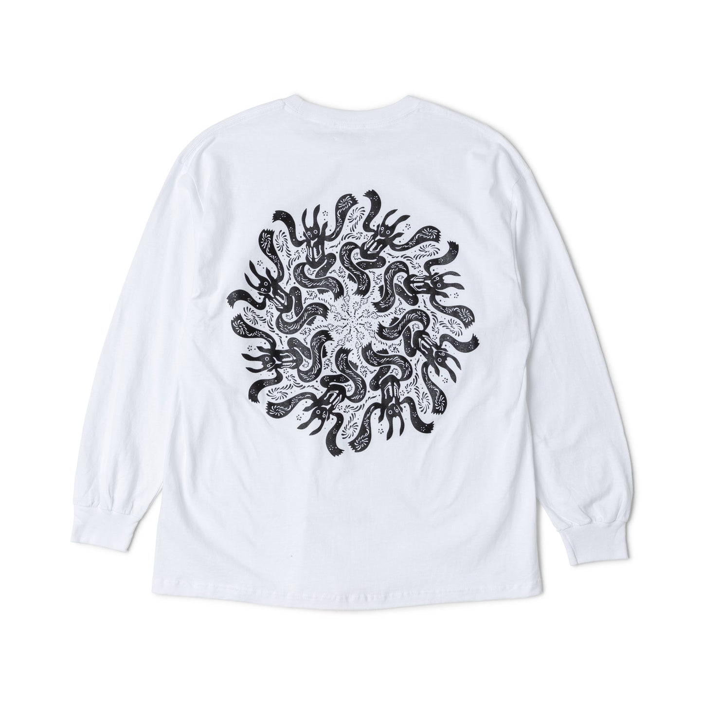 Screen Printed Long Sleeve Tee/曼荼羅雲元三式