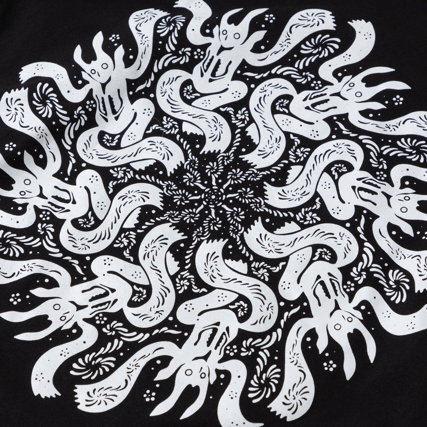 Screen Printed Long Sleeve Tee/曼荼羅雲元三式