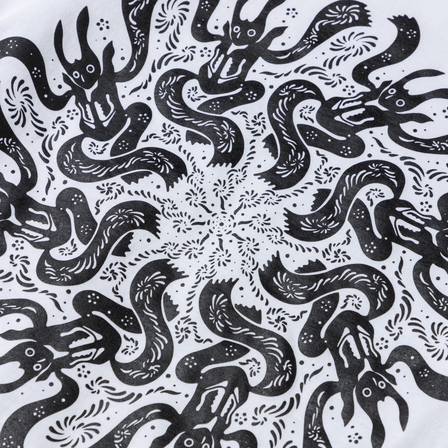 Screen Printed Long Sleeve Tee/曼荼羅雲元三式